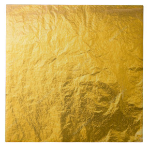 Azulejo Cubierta cerámica - Hojas de oro brillantes