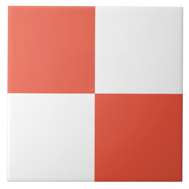 Azulejo Cubierta cerámica moderna a cuadros blancos (Frente)