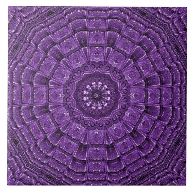 Azulejo Cubierta cerámica morada decorativa (Frente)