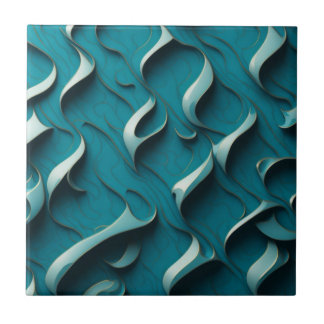 Azulejo Cubierta cerámica "Ondas turquesas"