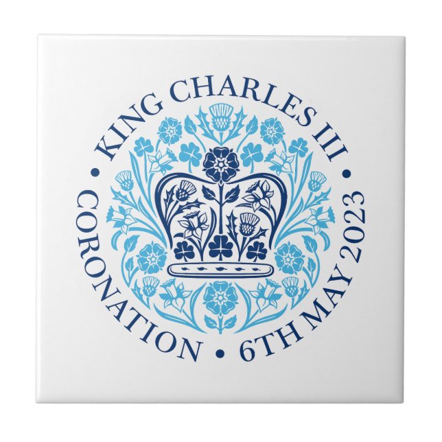 Azulejo Cubierta cerámica para coronación 2023 - Azul (Frente)