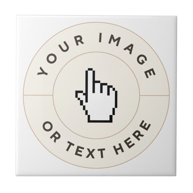 Azulejo Cubierta cerámica - Personalizado (añadir imagen/t (Frente)