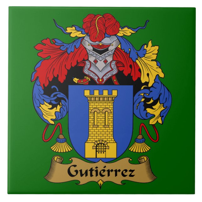 Azulejo Cubierta de armas de la familia Gutiérrez (Frente)