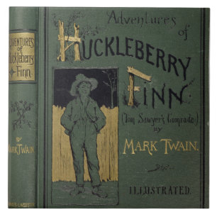 Azulejo Cubierta de "aventuras de Huckleberry Finn" por la