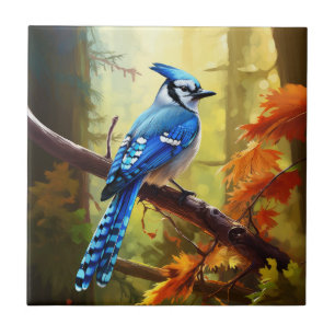 Azulejo Cubierta de cerámica de arte de Jay azul