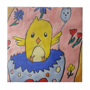 Azulejo Cubierta de cerámica de pollo de Pascua