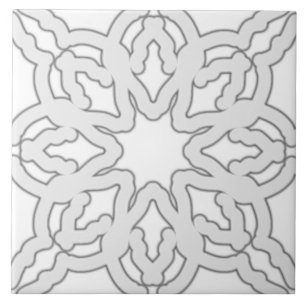Azulejo Cubierta de cerámica, elegante diseño clásico gris