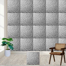 Azulejo Cubierta de cerámica metálica de plata texturada