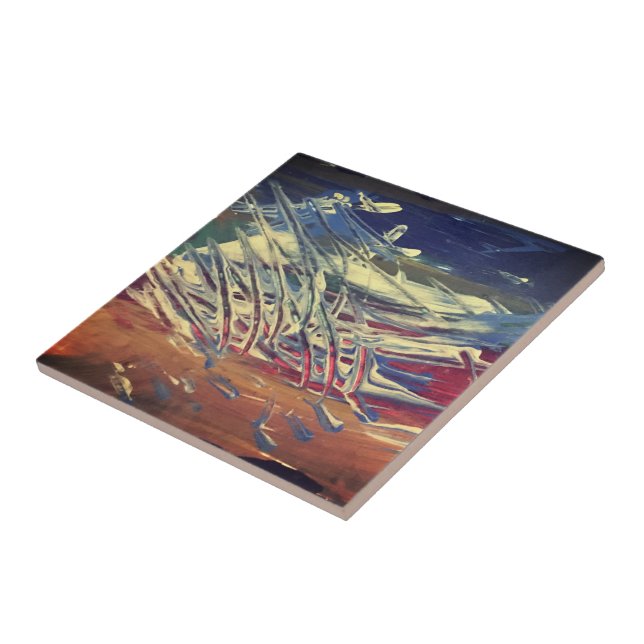 Azulejo Cubierta de cerámica, pequeña (4,25" x 4,25") "Dis (Lado)