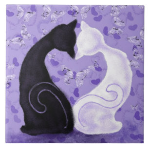 Azulejo Cubierta de cerámica púrpura - Amor hermoso