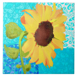 Azulejo Cubierta de cocina de cerámica de girasol