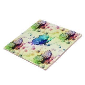 Azulejo Cubierta de mariposas acuáticas