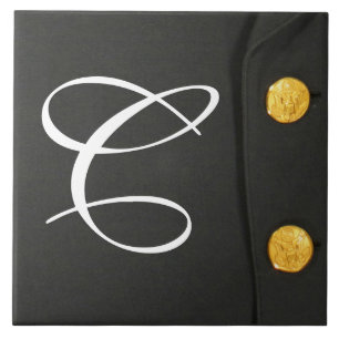 Azulejo Cubierta de pantalla monograma de vestir uniforme