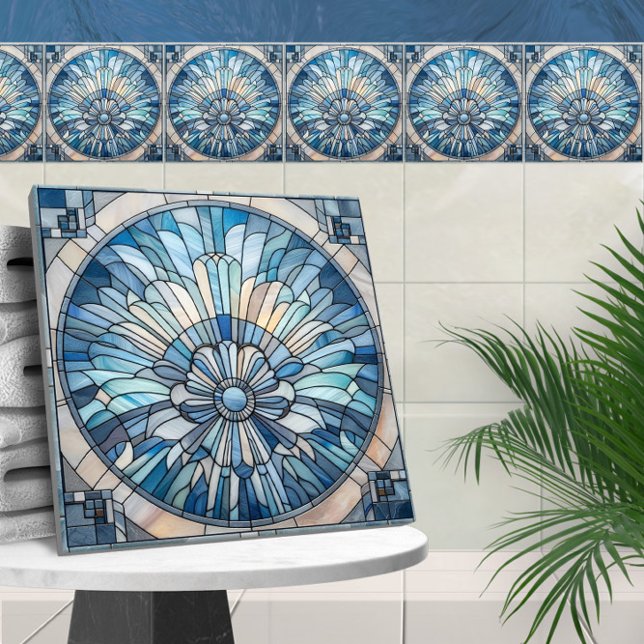 Azulejo Cubierta de vieiras de mosaico de vidrio con mango (Subido por el creador)
