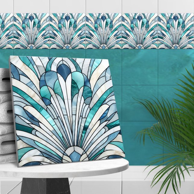 Azulejo Cubierta de vieiras de mosaico de vidrio con mango (Subido por el creador)