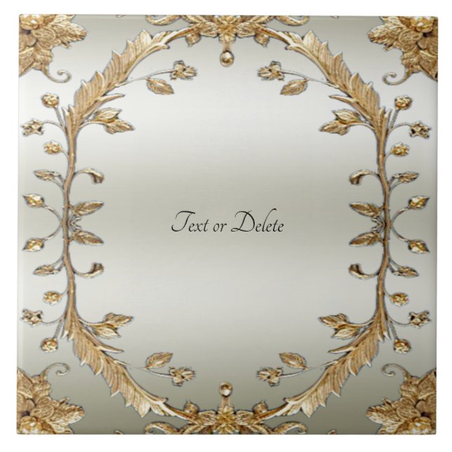 Azulejo Cubierta dorada de cerámica (Frente)