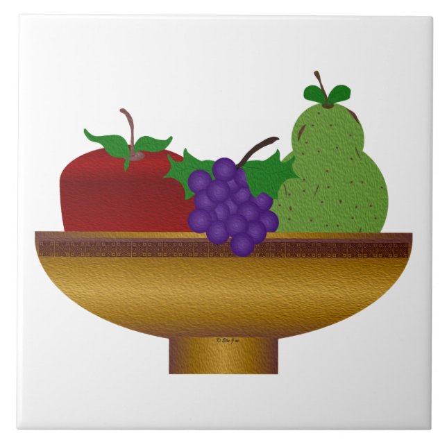 Azulejo Cubierta mural de frutas (Frente)