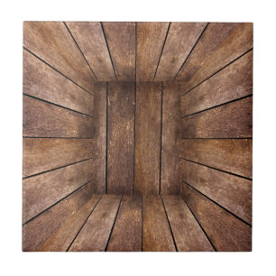 Azulejo Cubo de madera abstracta