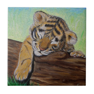 Azulejo Cubo de tigre durmiente