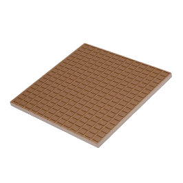 Azulejo Cuchara de chocolate marrón con estampado