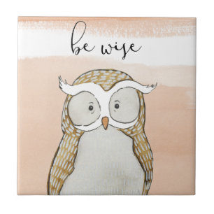 Azulejo Cuddlies Owl   Ser sabio