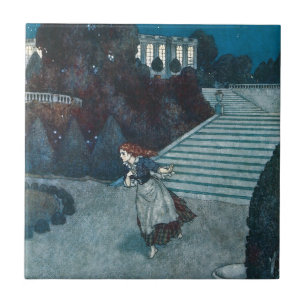 Azulejo Cuento de Hadas Antiguo, Cenicienta por Edmund Dul