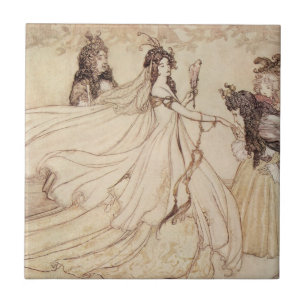 Azulejo Cuentos de Hadas Antiguos, Cenicienta por Arthur R