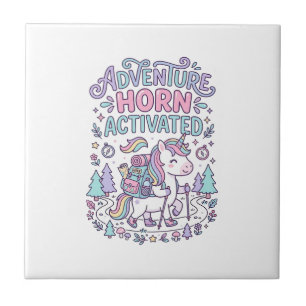 Azulejo Cuerno de Aventura de Unicornio Activado Gráfico P
