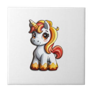Azulejo Cuerno de Caramelo de Unicornio de Halloween Lindo