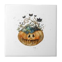 Cuesta de color de agua de otoño calabaza de Hallo