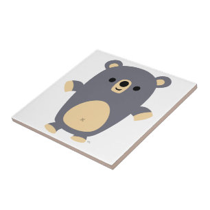 Azulejo Cuidada Gran Azul Personalizado Bear Tile