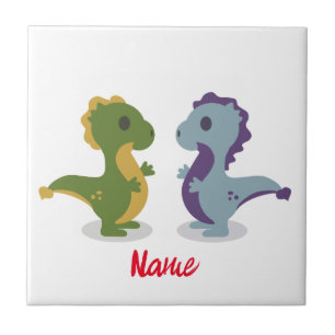 Azulejo Cuidado par de dinosaurios Thunder_Cove
