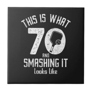 Azulejo Cumpleaños 70 años ama pickleball