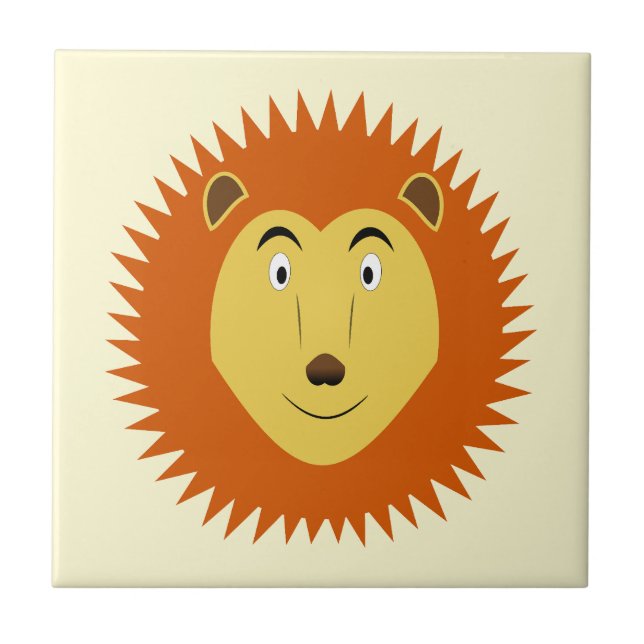 Azulejo Cumpleaños del León Signo Estelar (Frente)
