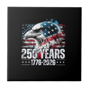 Azulejo Cumpleaños número 250 de Estados Unidos Manga Larg