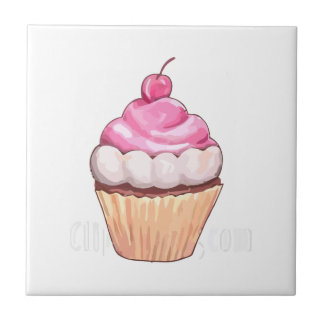 Azulejo Cupcake Decoración de la cocina de cerezo