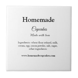 Azulejo Cupcakes caseros hechos con amor agregar texto sit