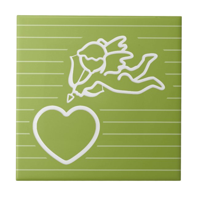 Azulejo Cupid Strikes personalizado mosaico (Frente)