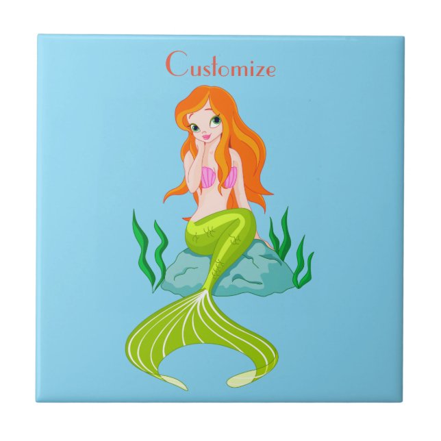 Azulejo Cura de la sirena de cabeza roja Thunder_Cove (Frente)