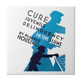 Azulejo Cure la delincuencia juvenil en los barrios pobres