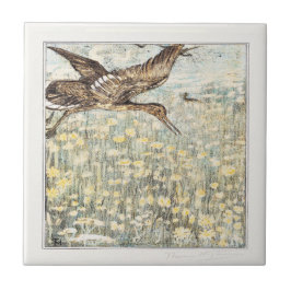 Azulejo Curlew Bird Arte Victoriano Holandés