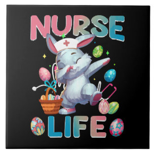 Azulejo Curte Nurs Life Dabbing Easter Bunny