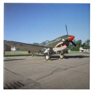 Azulejo Curtiss P-40 Warhawk, en el espectáculo aéreo CAF 