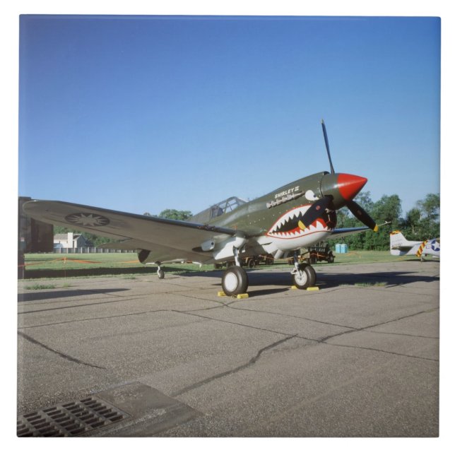 Azulejo Curtiss P-40 Warhawk, en el espectáculo aéreo CAF  (Frente)