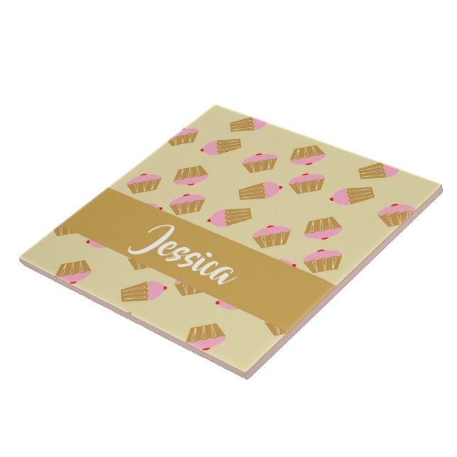 Azulejo Custom name cupcakes pattern (Lado)