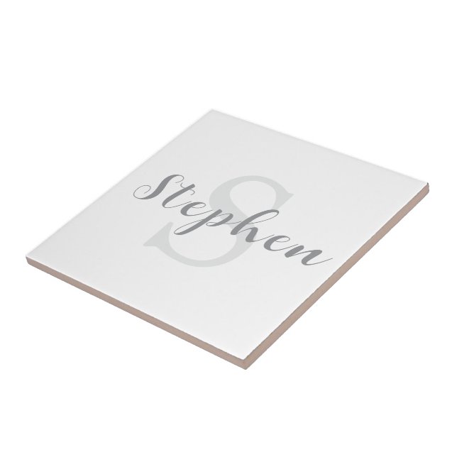 Azulejo Custom Script Monogram Name Ceramic Tile (Lado)