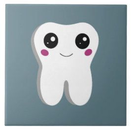 Azulejo Cuta dental dental dental sonriente feliz