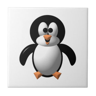 Azulejo Cute 3-D Look Perky Penguin
