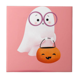 Azulejo Cute and adorable Little GHOST for halloween