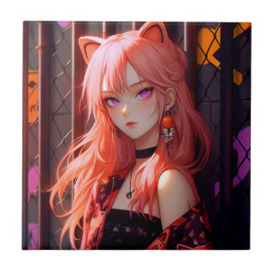 Azulejo Cute Anime Catgirl